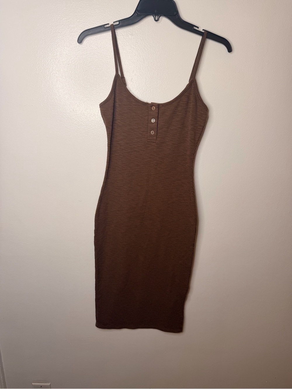 Heart Hips Chocolate Brown Ribbed Tank Dress